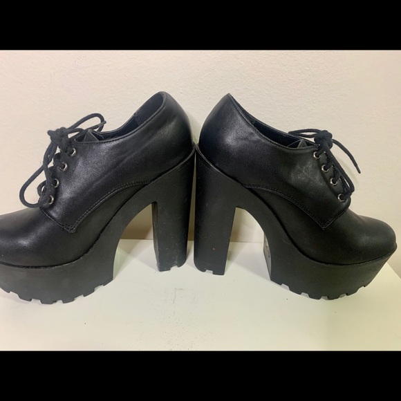 Chunky platform lace up shoes - Picture 4 of 6